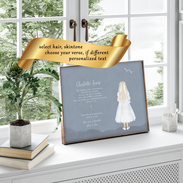 Personalized First Communion Gift from Godparents Communion Gift for Goddaughter Girls First Holy Communion Gift Print 8x10