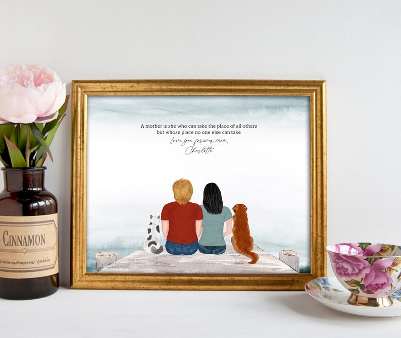 Personalized Wall Art Mom Gift From Daughter Custom Mother Etsy