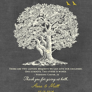 ROOTS and WINGS POEM, Hodding Carter Jr., Thank You Wedding Gift for ...
