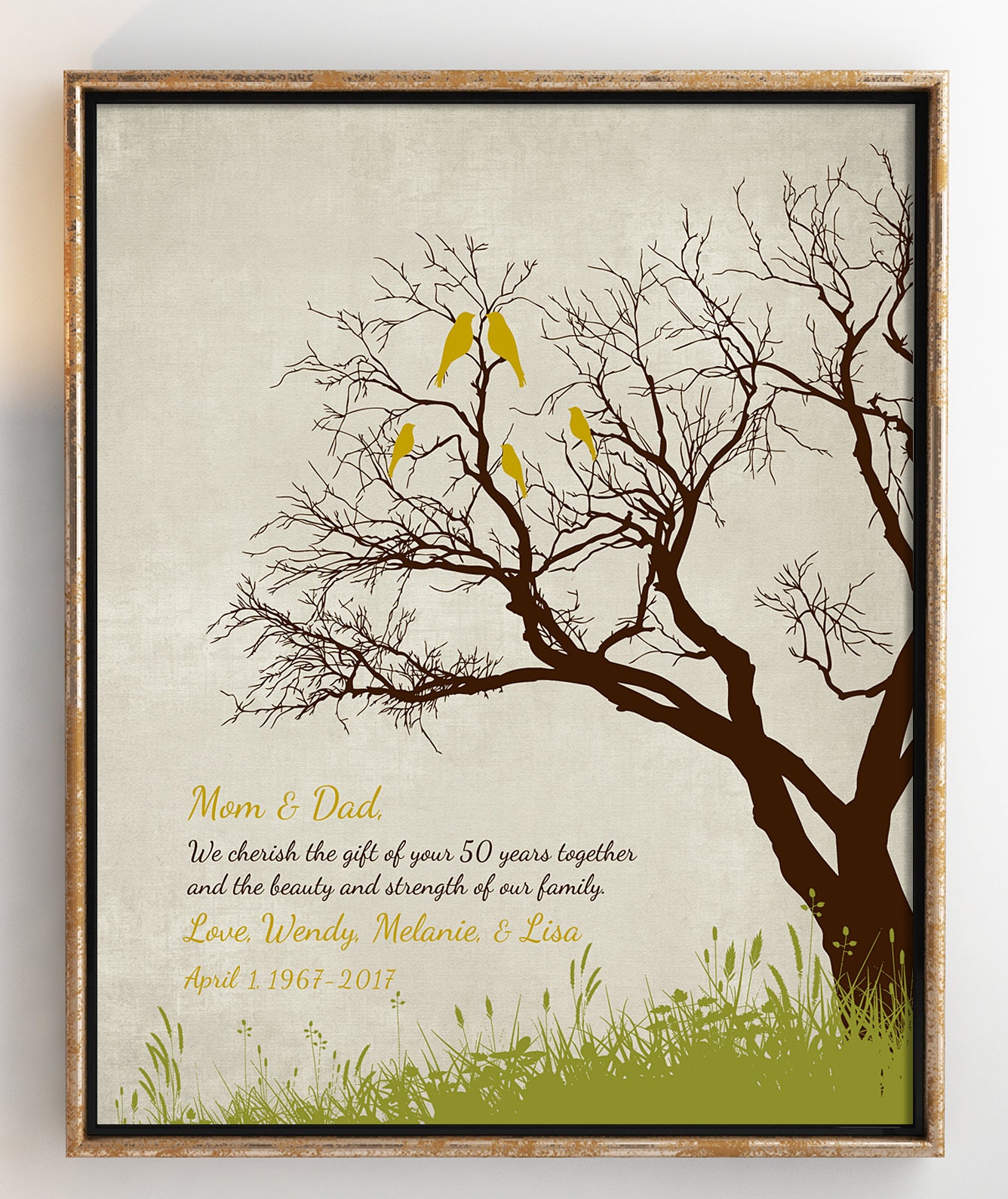 50Th Anniversary Gift For Parents 50Th Golden Anniversary - Etsy