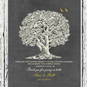 ROOTS and WINGS POEM, Hodding Carter Jr., Thank You Wedding Gift for ...