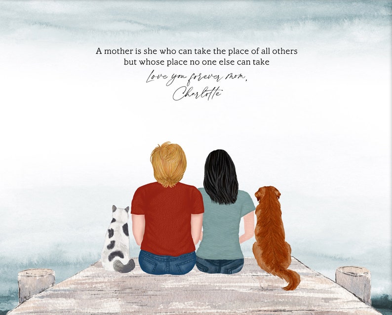 Personalized Wall Art Mom Gift From Daughter Custom Mother Etsy