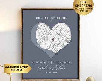Personalized Couples Home Decor Gifts, Thoughtful Wife Anniversary Gifts for Husband, First Paper Anniversary ideas for couple
