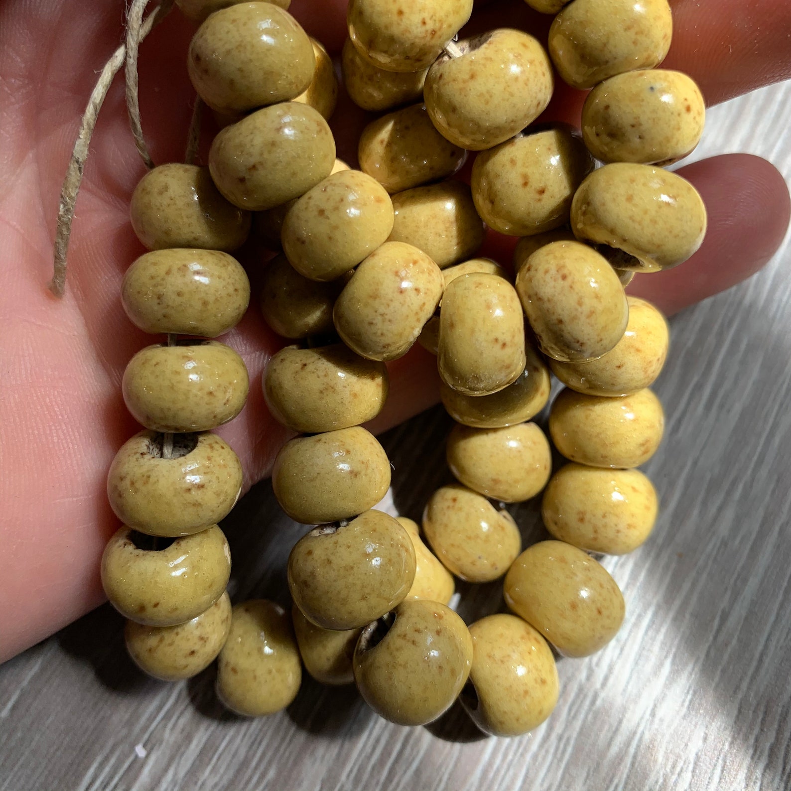 Handmade Large Hole Ceramic Beads Big Hole Beads Macrame Beads Etsy