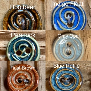 Ceramic Buttons - Rustic Earthy Buttons -  Clothing Finishes Unique Artisan Focal - Textured Focal Beads - Handmade Buttons Knit Accent