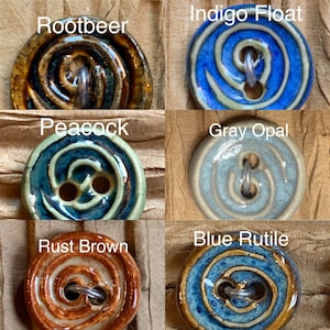 Ceramic Buttons - Rustic Earthy Buttons -  Clothing Finishes Unique Artisan Focal - Textured Focal Beads - Handmade Buttons Knit Accent