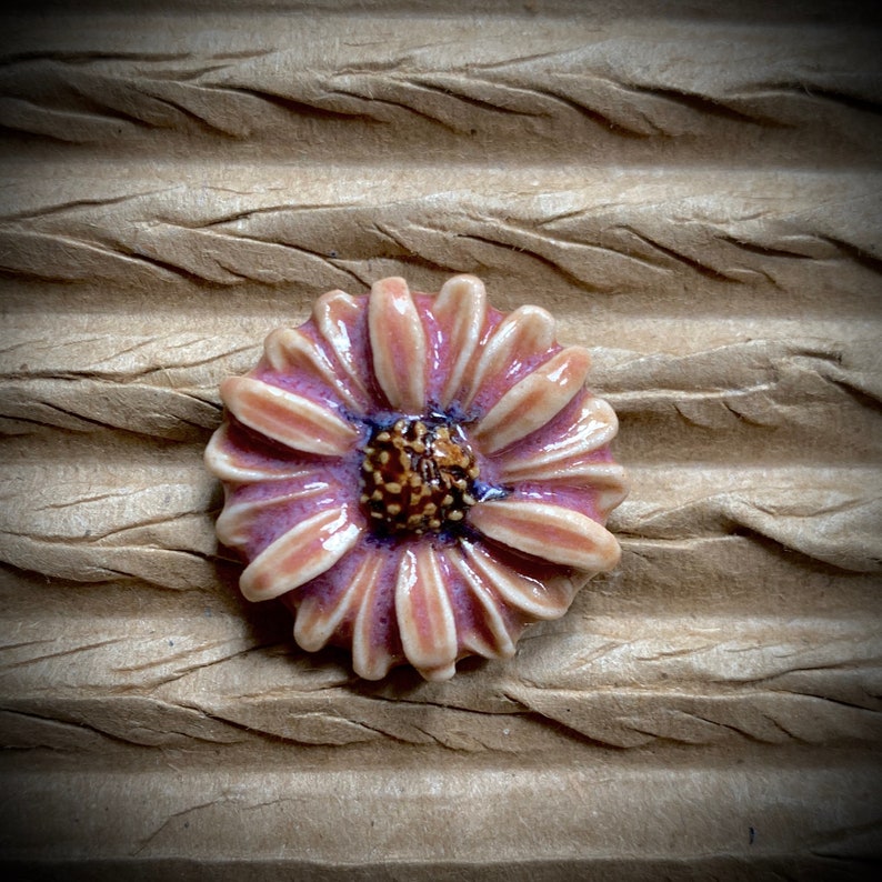 Ceramic Flower Buttons Handmade Bead Focal Daisy Button Etsy