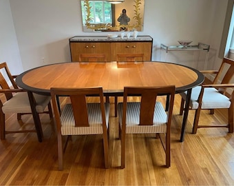 Dining Table and Chairs by Edward Wormley for Dunbar - Set of 7