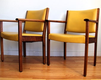 Walnut Armchairs by Johnson Chair Company S/2