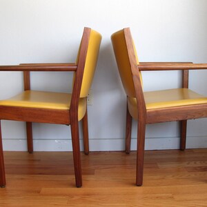 Mid Century Walnut Armchairs by Johnson Chair Company, A Pair image 4