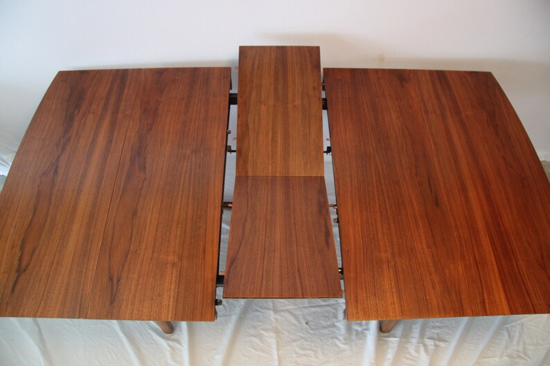 Mid Century Modern Drop Leaf Dining Table with Butterfly Leaf image 5