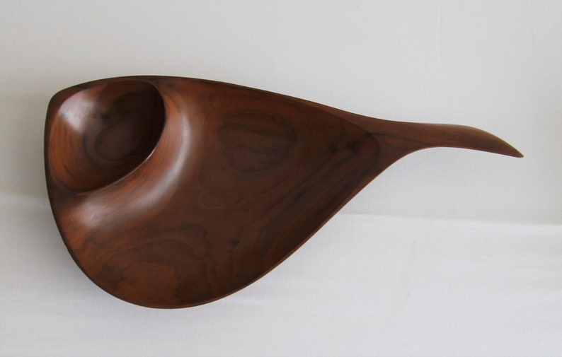 Emil Milan Hand Crafted Two Part Walnut Bowl, Functional Sculptures image 1