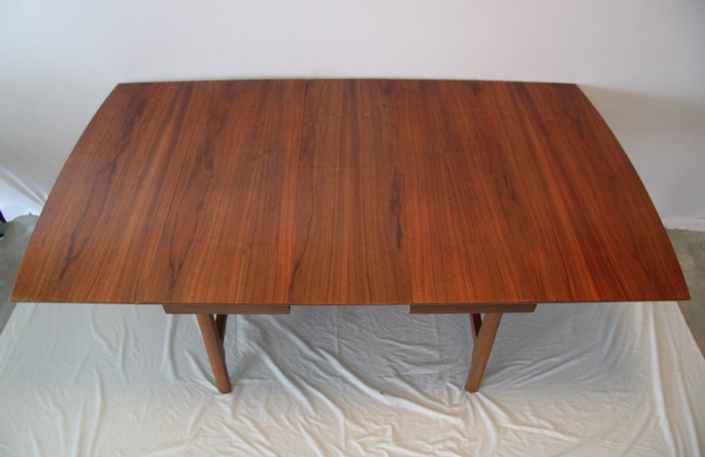 Mid Century Modern Drop Leaf Dining Table with Butterfly Leaf image 6