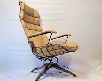Homecrest Lounge Homecrest Wire Chair Vintage Mid Century Modern Original  Homecrest High Back Lounge