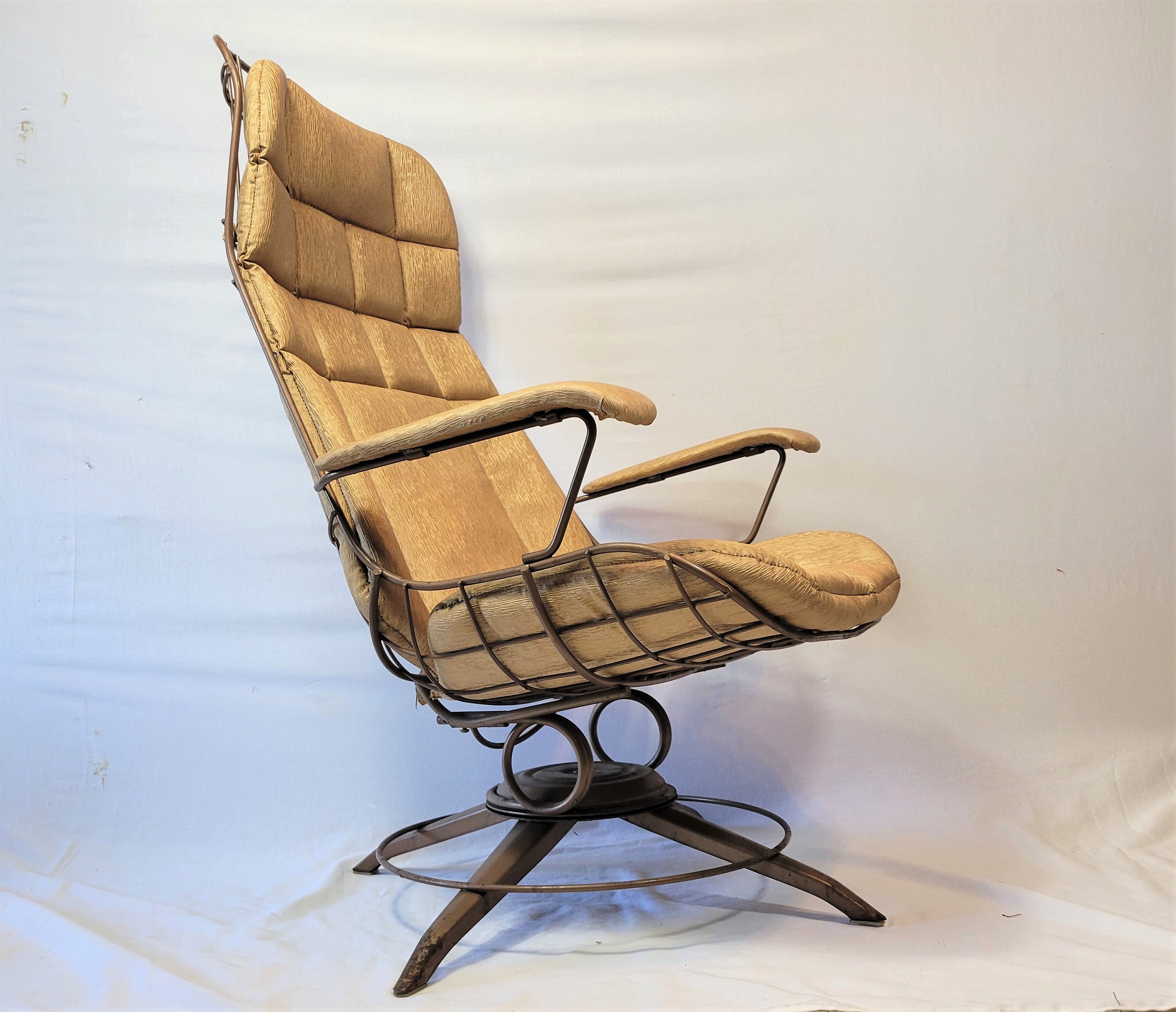 Vintage Mid Century Modern Original Homecrest High Back Lounge