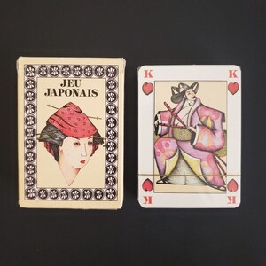 Jeu de cartes Grimaud du Jeu Japonais illustré par Silvia Maddonni Jeu de cartes scellé japonais fabriqué en France