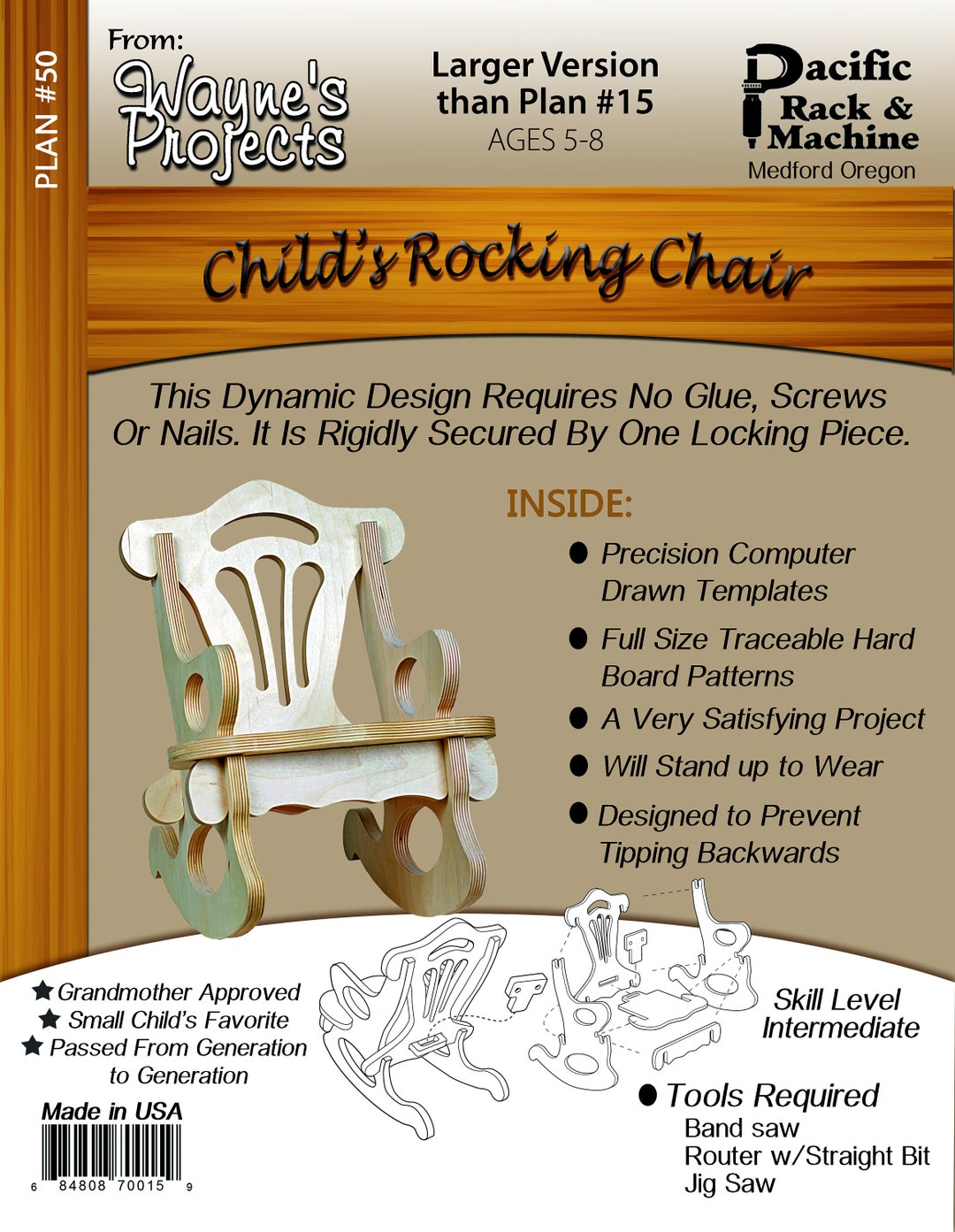 50. Large Child's Rocking Chair Plans Etsy