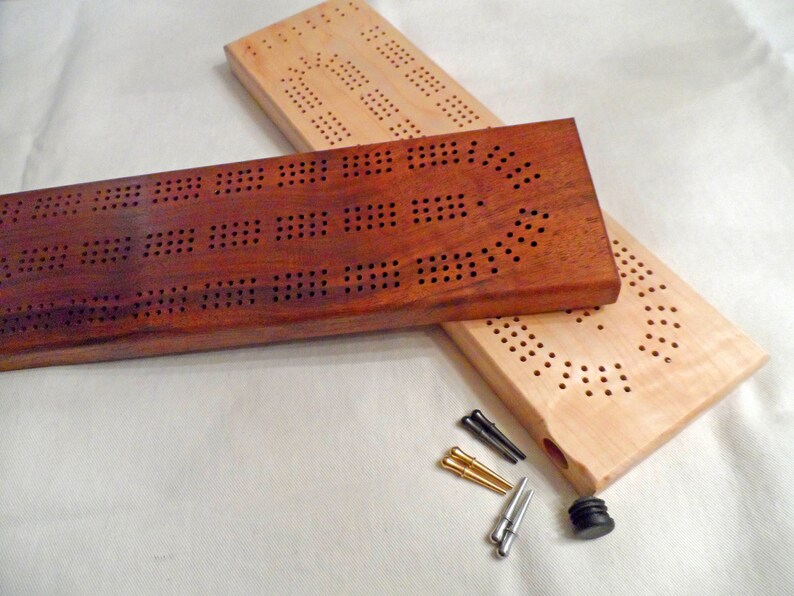 15. Three Track Cribbage Board Etsy