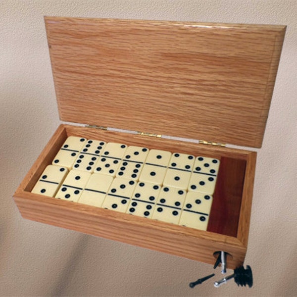 19. Dominoes Box w/Cribbage Board Scoring