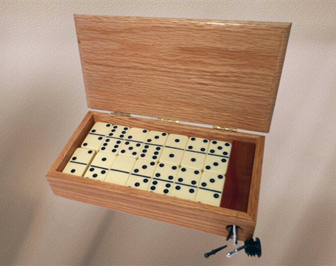 Antique Wooden Games Box With Dominos and Cribbage Board With Etsy