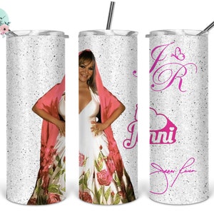 20oz Skinny Tumbler Sublimation Design Template Jenny Rivera Straight Warped Design Digital Download PNG