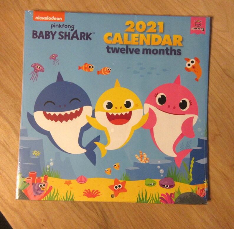 Baby Shark 2021 12 Month Calendar Super Cute | Etsy