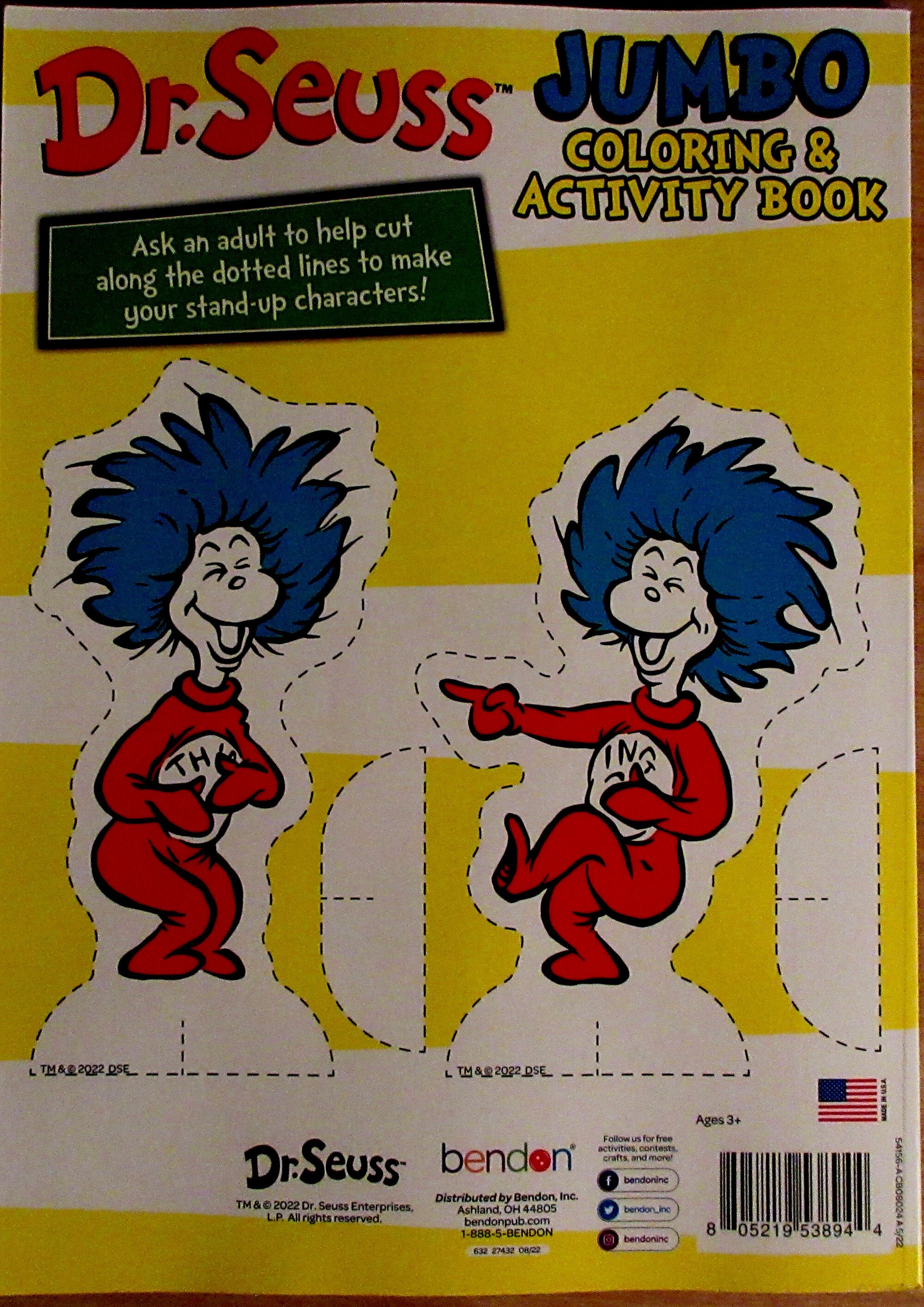 Dr. Seuss Jumbo Coloring & Activity Book Cat in the Hat Super Cute - Etsy