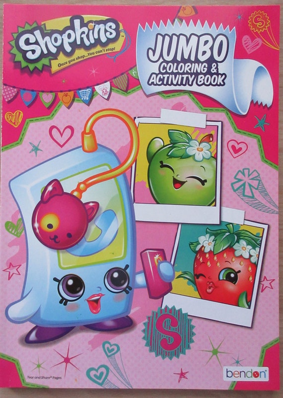 Shopkins Jumbo Coloring Activity Bookapple Etsy Shopkins Jumbo Coloring Activity Bookapple Etsy