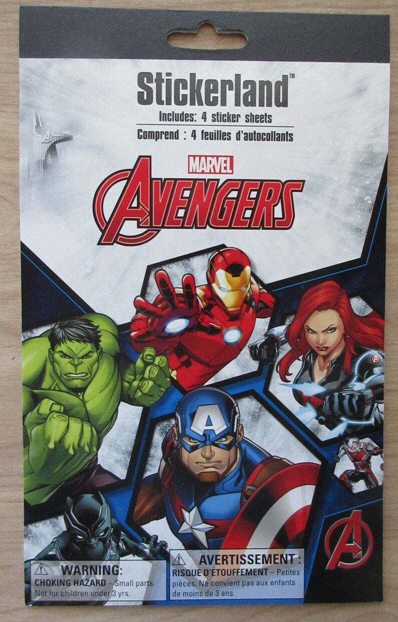 Marvel Avengers Sticker Book4 Sticker Sheetscaptain Etsy