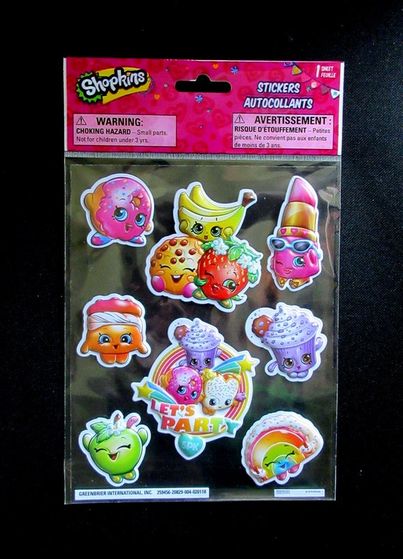 Shopkins Stickers8 Countapple Blossommini Muffinlippy Etsy