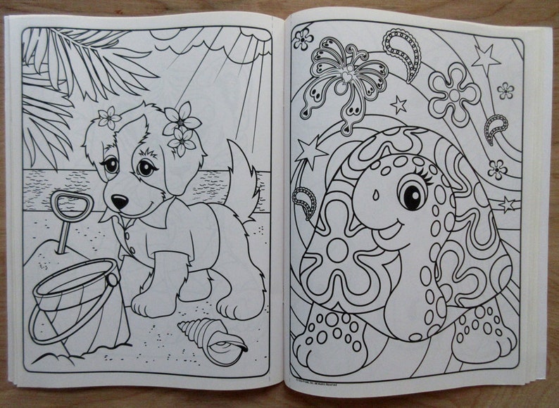 Lisa Frank Coloring Bookforrestrainbow Majestyelephant | Etsy