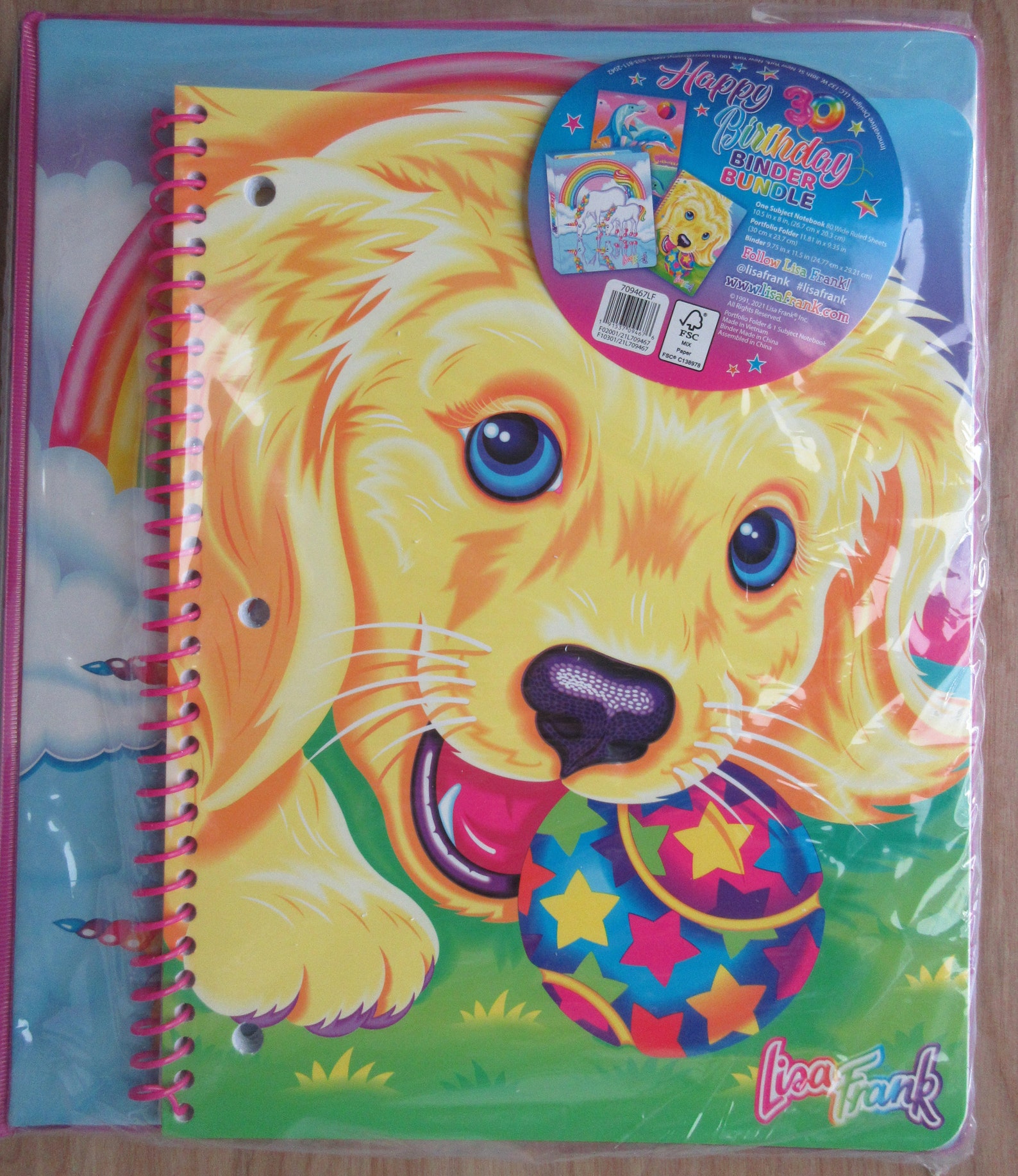 Lisa Frank Happy 30 Birthday Binder Bundle Casey Spiral - Etsy