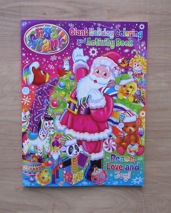 Download Lisa Frank Giant Holiday Coloring And Activity Book Peace Etsy