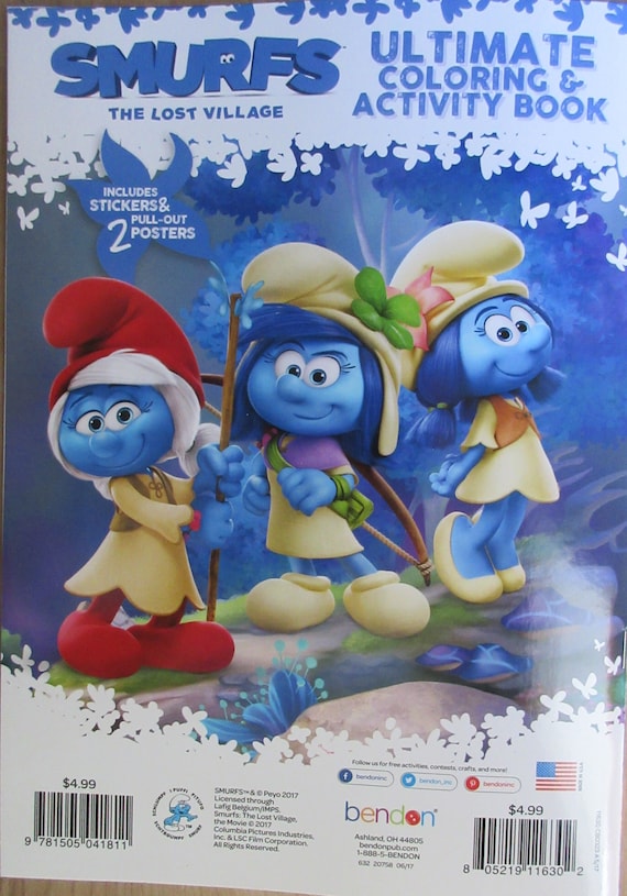 Smurfs The Lost Village Ultimate Coloring And Activity Etsy smurfs the lost village wall calendar 2021