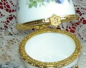 BAUM BROS Blue Rose Footed EGG Hinged Trinket Box Porcelain Collectibles Great Gift Authentic Vintage 80 39 s Free Shipping