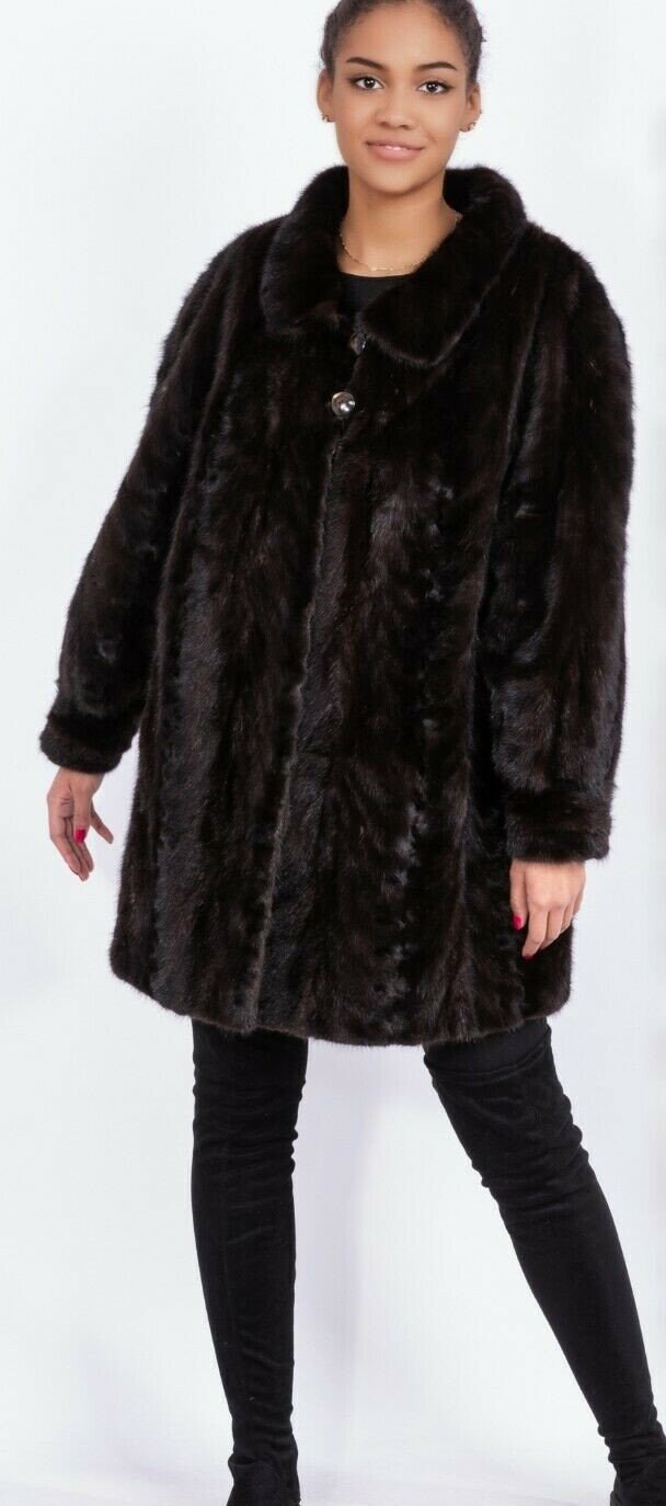 black mink fur jacket