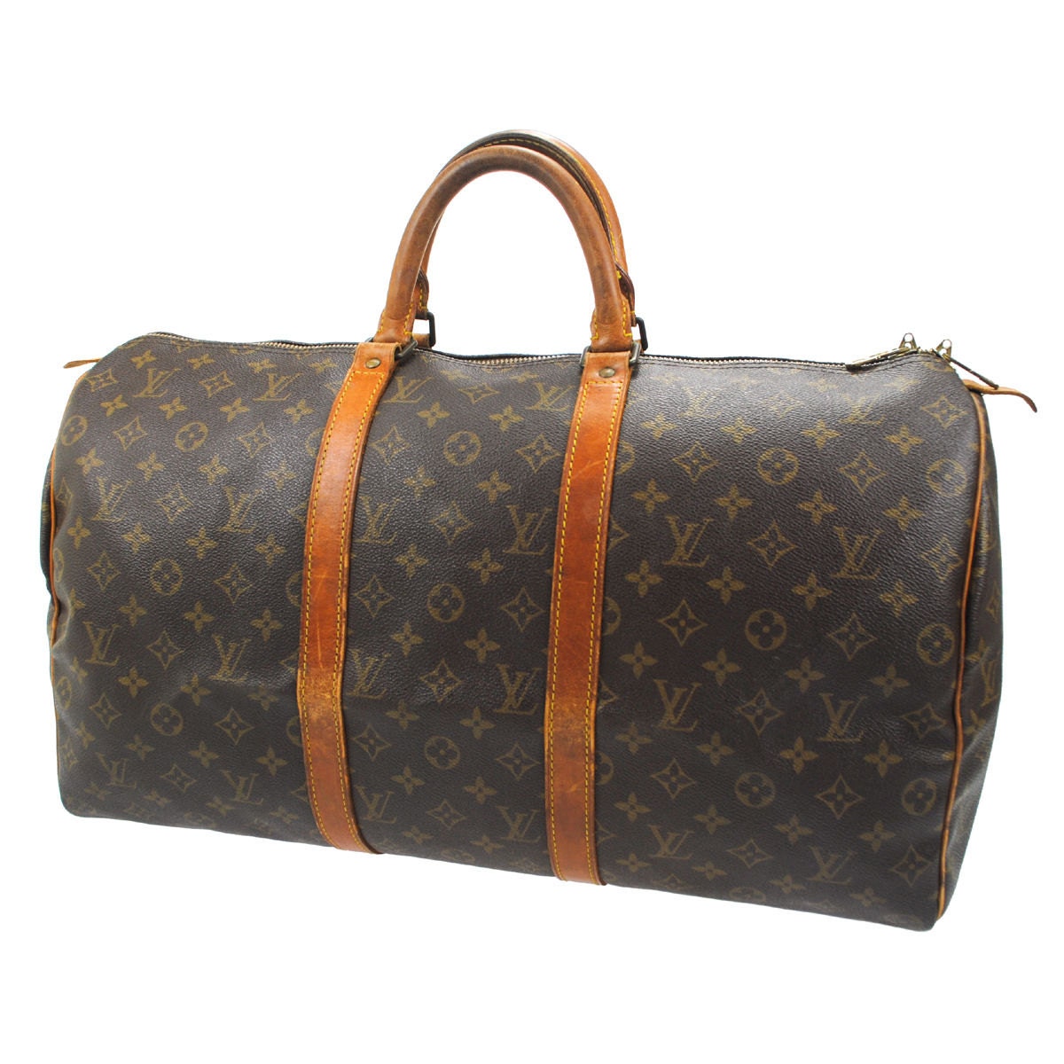 Authentic Louis Vuitton 50 Large Carry all Weekender Travel Bag Hand Bag Shoulder Bag Purse Monogram