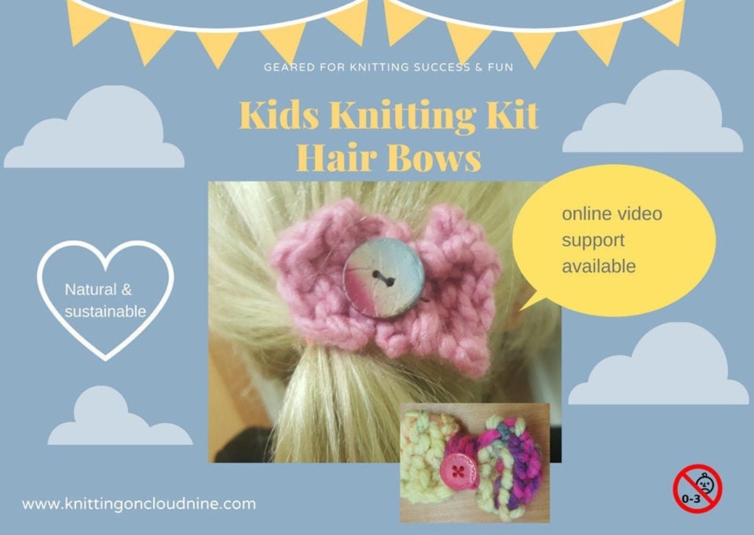 Kids Knit Kit Beginner Knitting Kit Learn to Knit Kids Etsy