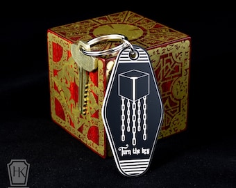 Hellraiser Keychain: Etched Acrylic Horror Movie Key Tag