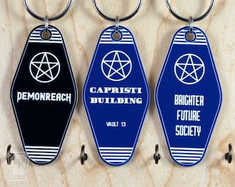 Dresden Files Keychain: Laser Cut Acrylic Key Tag