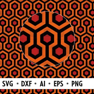 Tappeto dell'Overlook Hotel SVG / Tappeto Shining SVG / Redrum SVG / Sublimazione SVG / File SVG / Icone dell'orrore / Stephen King