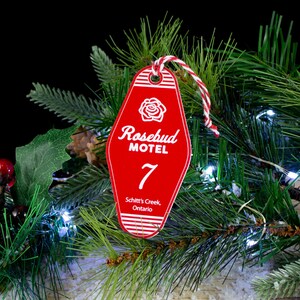 Schitts Creek Ornament | Rosebud Motel Christmas Ornament | Schitts Creek Gifts | Funny Tree Ornament | Stocking Stuffer | Gift Box