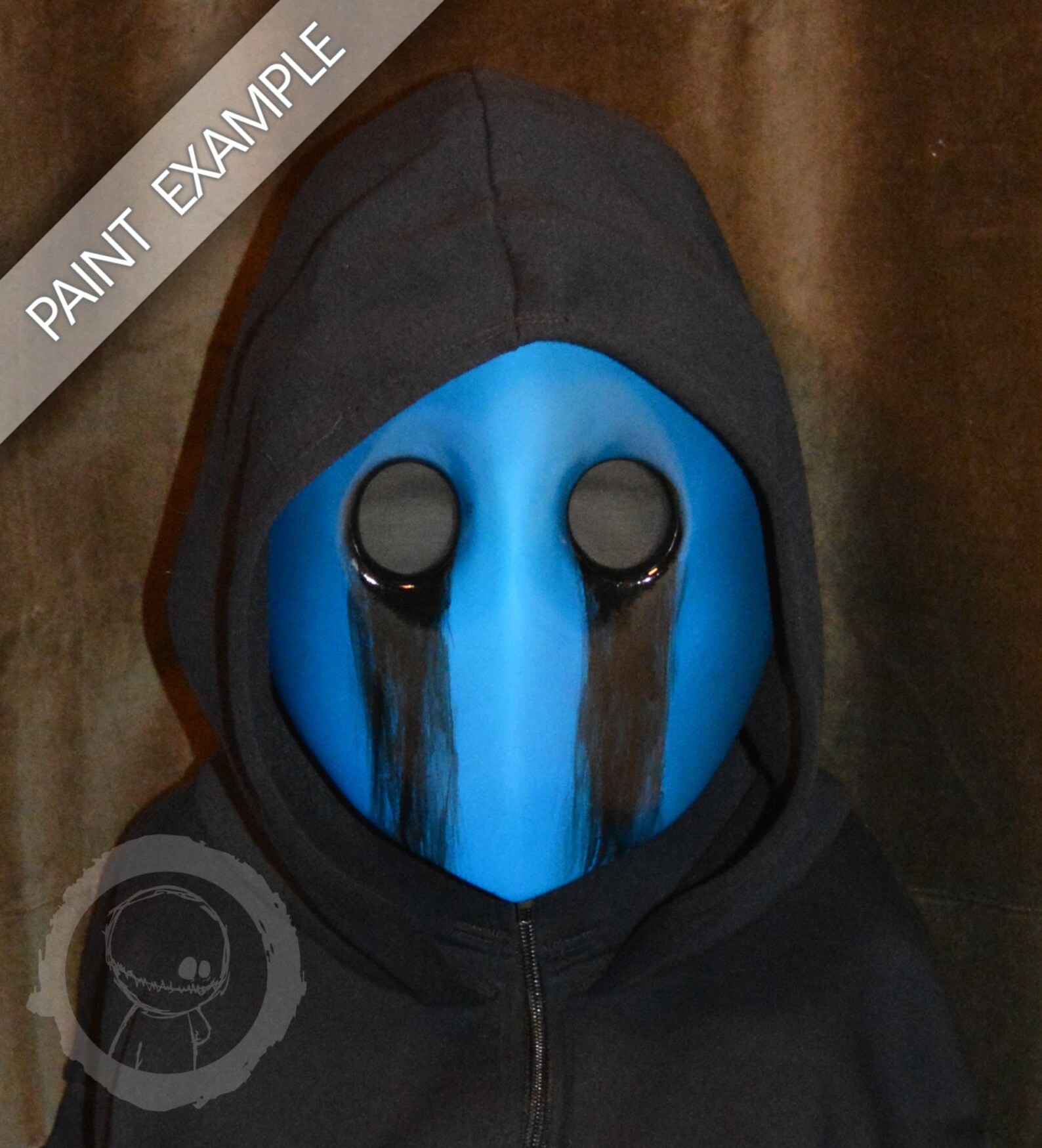 Eyeless Jack Mask Deluxe Unpainted Kit Creepypasta Mask Etsy