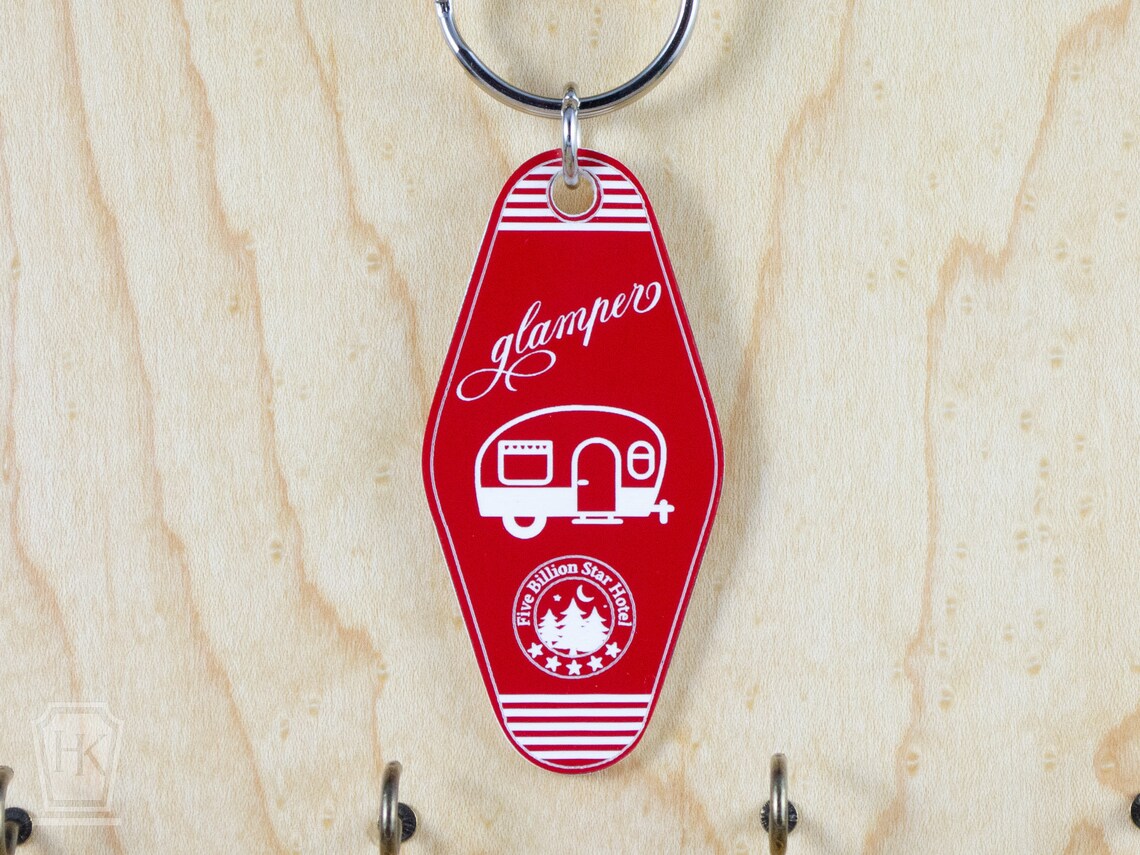 Camper Keychain Vintage Camping Keychain Gift for Camper Etsy