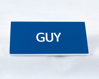 Free Guy Nametag: Laser-Etched Acrylic Cosplay Nameplate