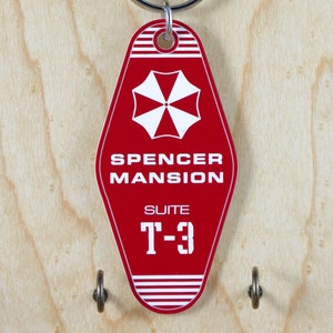 Spencer Mansion Keychain | Resident Evil Keytag | Umbrella Corp Keychain | T-Virus | Horror Gamer Gift