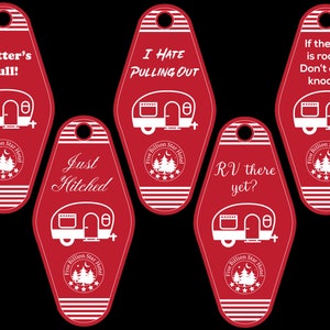 Vintage Hotel Style Camper Keychain: Funny RV Camping Gift