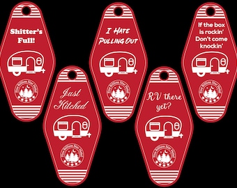 Vintage Hotel Style Camper Keychain: Funny RV Camping Gift
