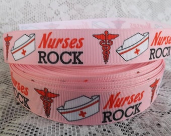 Nursing Student 7//8 Nurses Cap Nurses Rock Hospital Doctor Grosgrain Ribbon