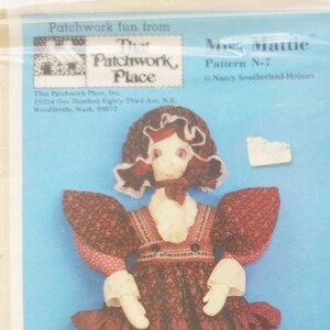 Miss Mattie Doll Pattern, 32" Doll Pattern, Patchwork Place Doll